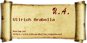 Ullrich Arabella névjegykártya